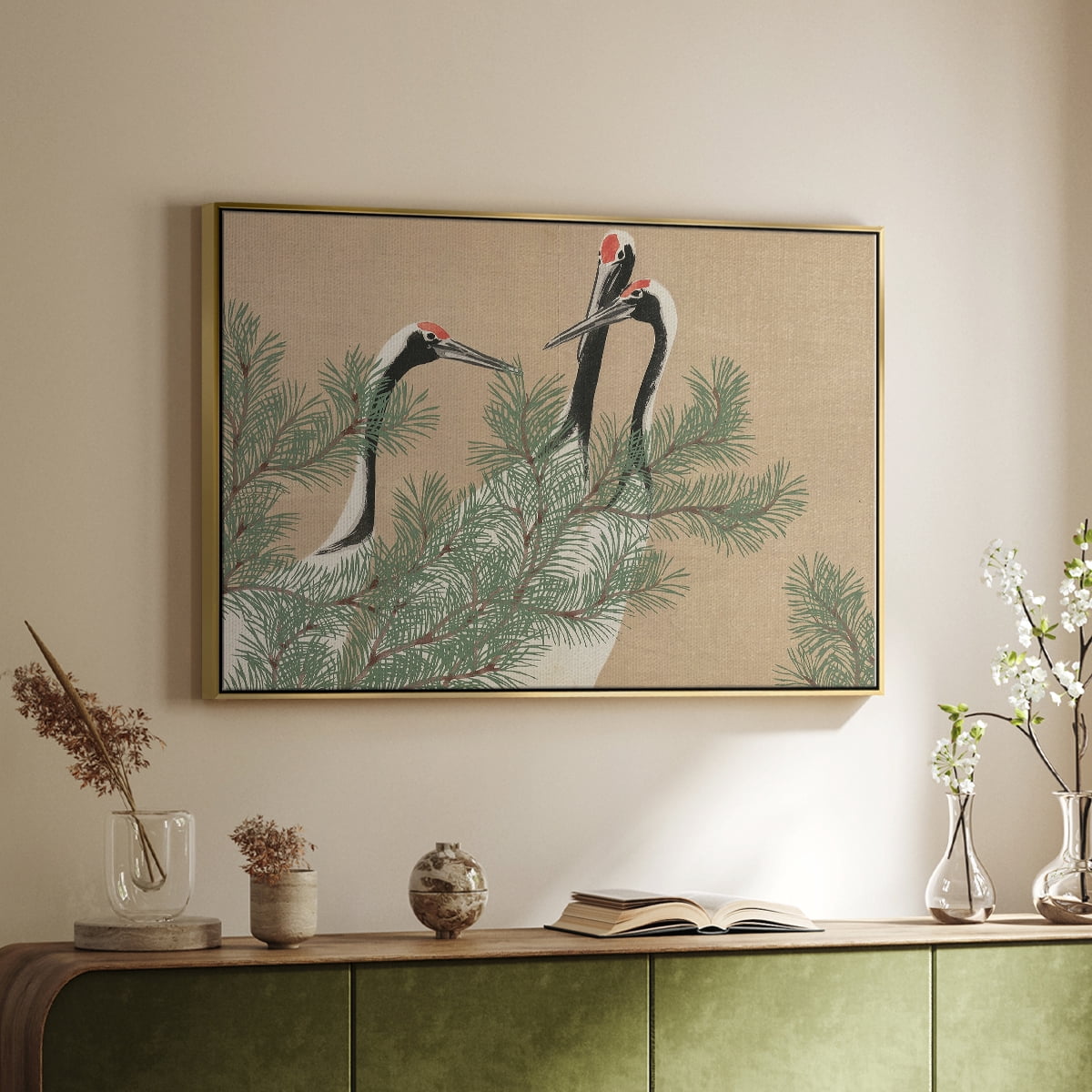 Vintage Landscape-MXVII By Wexford Home Framed in Gold Wood Gallery Wrapped Canvas 25 in. x 37 in.