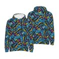 thumbnail image 6 of Bingfone Love Music Men's Drawstring Hoodie Long Sleeve Pocket Sweatshirts-Small, 6 of 6