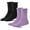 Lavender/Black, variant on Men and Women Thermal Winter Fleeced Lined Heat Socks (Lavender/Black, 9-11, 2 Pack)