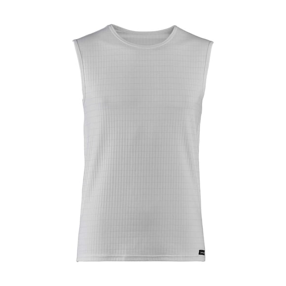 Bruno Banani Men's Tank Top - Check Line 2.0, Round Neck, Polyamide, Check, Logo, Solid Color White S (Small)