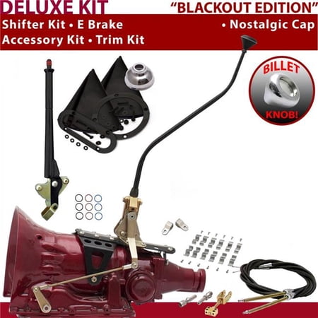 American Shifter AOD Shifter Kit Black 23 in. Swan E Brake Cable Clamp Clevis Trim Kit for F5C39