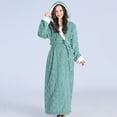 thumbnail image 3 of Ladies Dressing Gowns Fluffy,Hooded Long Nightgowns for Women UK Fleece Robes Belted Full Length Bathrobes with Pockets Super Soft Plush Velvet Flannel Pyjamas Winter Teddy Loungewear, 3 of 4