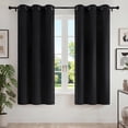 thumbnail image 1 of Blackout Cortinas para Recámara, Cortina Blackout Térmica Aislada 2 Paneles 42x72 Pulgadas, Cortinas Negras con Ojales, Reducción de Ruido, Ahorro de Energía y Cortinas sin Arrugas para Sala de Estar, 1 of 7