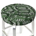 thumbnail image 3 of Kll Green Snakeskin Round Bar Chair Cushion Cover 13 Inch,Bar Stool Protector With Elastic, Soft Washable, 3 of 7