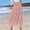 *Pink, variant on ClodeEU Women's High Waist A Line Tiered Ruffle Maxi Skirt,Flowy Elastic Waist Long Skirt with Pockets Black,Women's Plus L