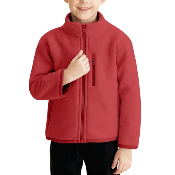 XXWXYD Kids Fleece Jacket Full Zip Sherpa Outerwear Soft Fuzzy Long Sleeve Coat Cozy Pullover Top For Boys Girls Toddler Fall Winter Casual Playwear And Cold Weather Layering