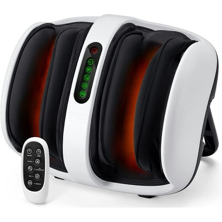 Nekteck Foot Massager Machine  Shiatsu Foot and Calf Massager with Heat and Remote  Deep Kneading  Vibration  Air Compression Leg Massage for Home or Office Use