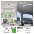 thumbnail image 4 of Trifecte 52" White/Gold Flush Mount Ceiling Fan with Dimmable LED Light and Remote Control, 4 of 8