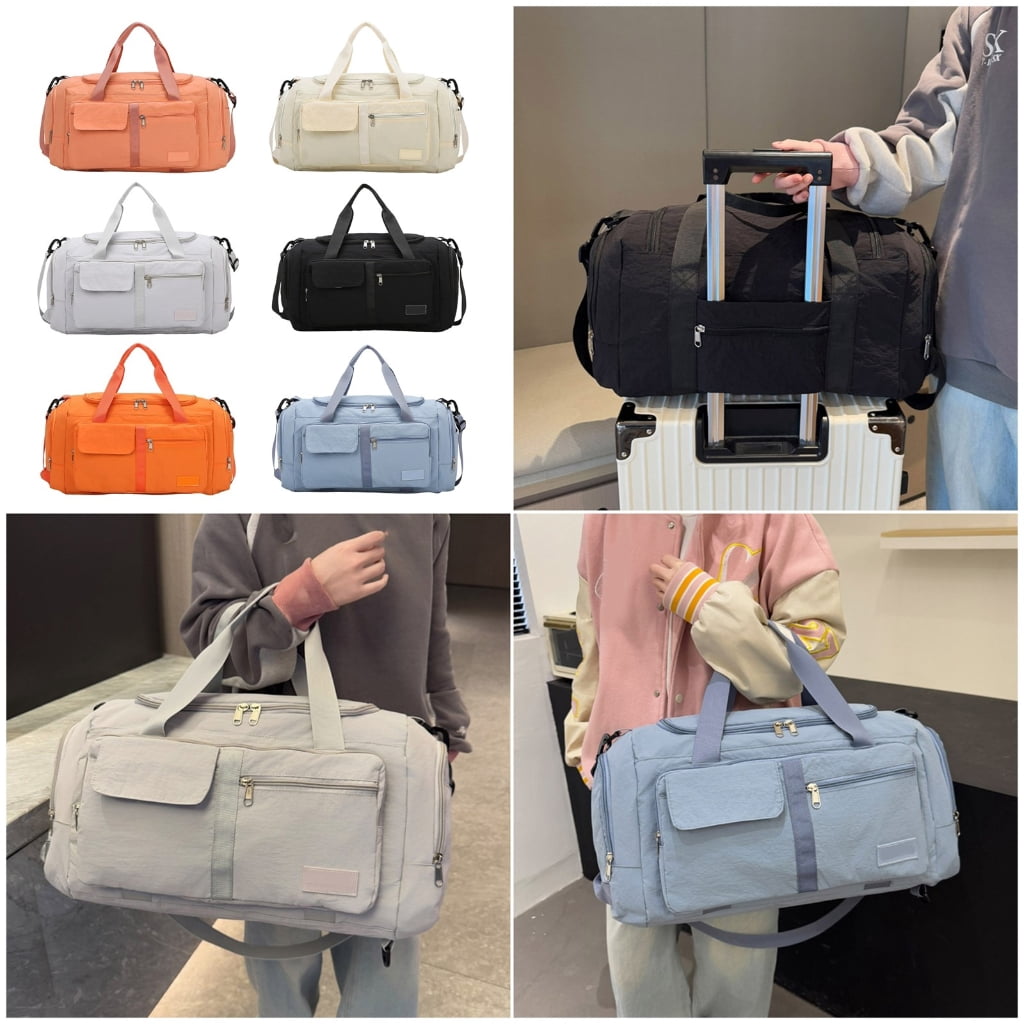 Huhudde Fitness Bag Travel Bag Luggage Bag Large Capacity Training Bag Weekenders Bag Foldable Sport Bag with Shoe Compartment