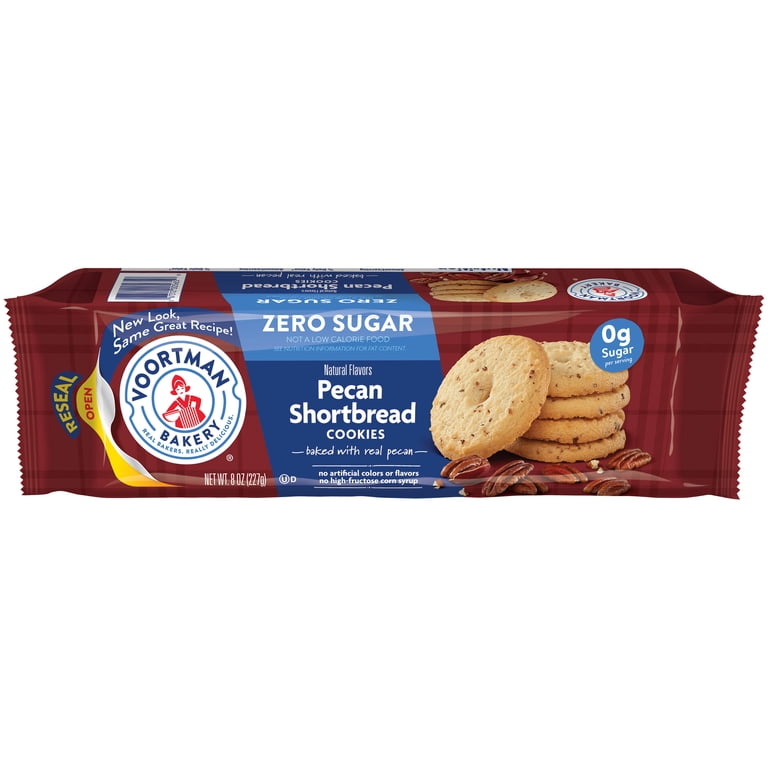 VOORTMAN Bakery Zero Sugar Pecan Shortbread Cookies 8 oz - Walmart.com