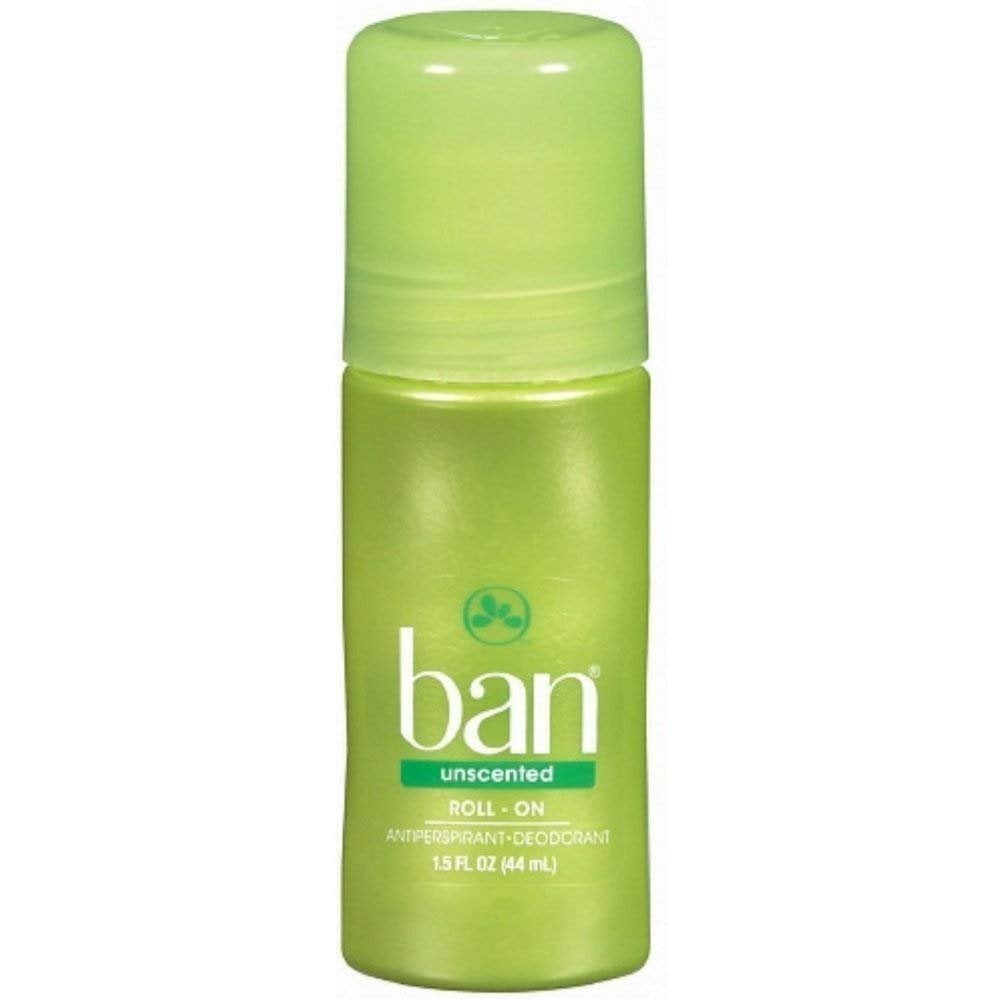 Ban Deodorant 1.5 Ounce RollOn Unscented 44ml 2 Pack