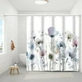 thumbnail image 4 of Floral Shower Curtains for Bathroom, Blue Watercolor Shower Curtain, Farmhouse Bathroom Curtain Decoration, Waterproof Fabric Shower Curtain Liner Set Machine Washable 72x72 Inch (with 12 Hooks), 4 of 6