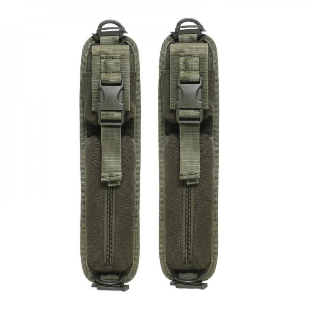 2pcs Tactical Molle Nylon Backpack's Shoulder Strap Tools Bag Accessory Pouch 