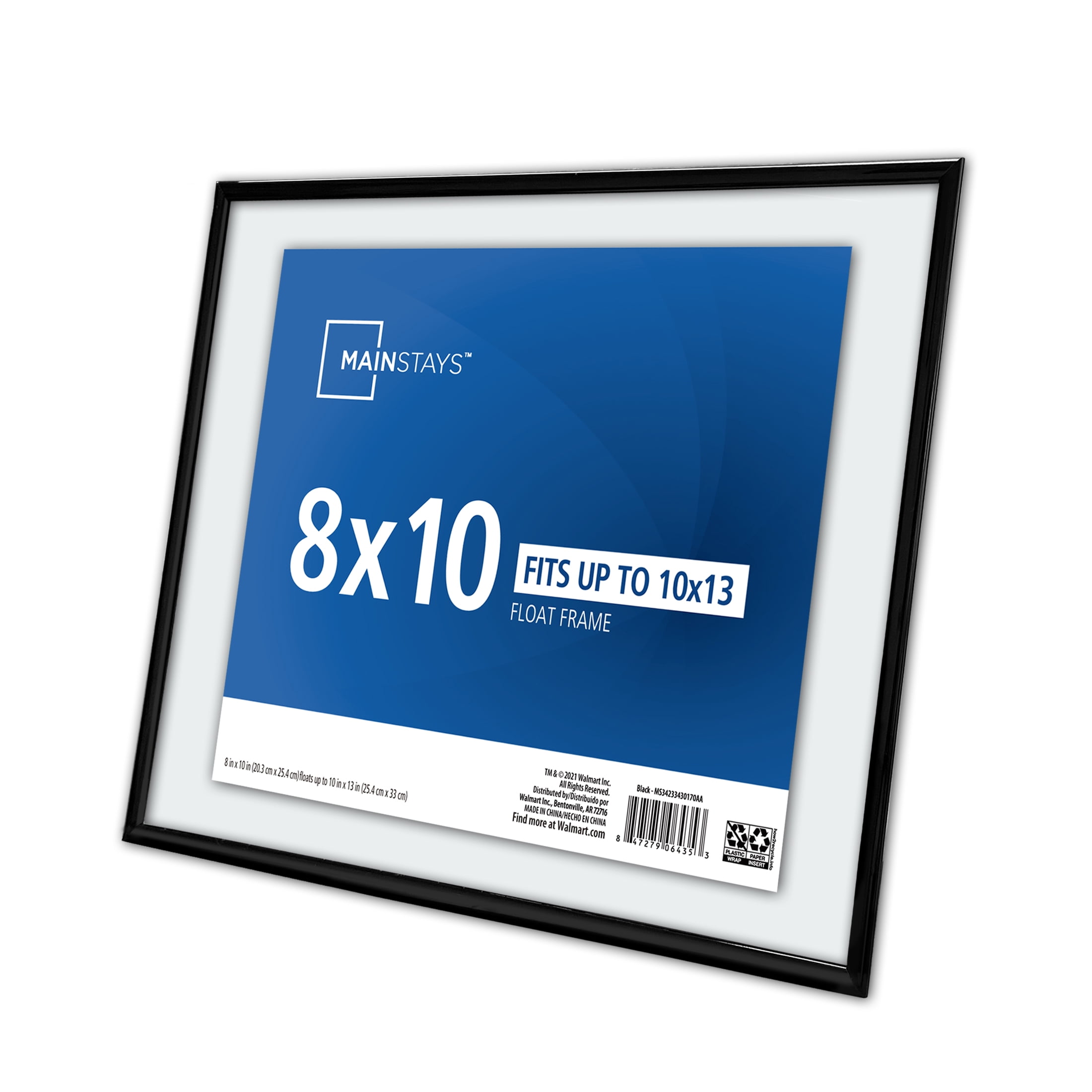 Mainstays 10x13  8x10 Tabletop / Wall Floating Frame, Black  (图3) Mainstays 10x13  8x10 Tabletop / Wall Floating Frame, Black  (图3)