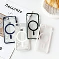 thumbnail image 2 of Phone SE Case 2022/2020, iPhone 8/7 Case Compatible with MagSafe, Anti Yellowing Shockproof Phone Case for Women Men Slim Thin Clear Phone Cover (4.7 inch) - Candy Purple, 2 of 15