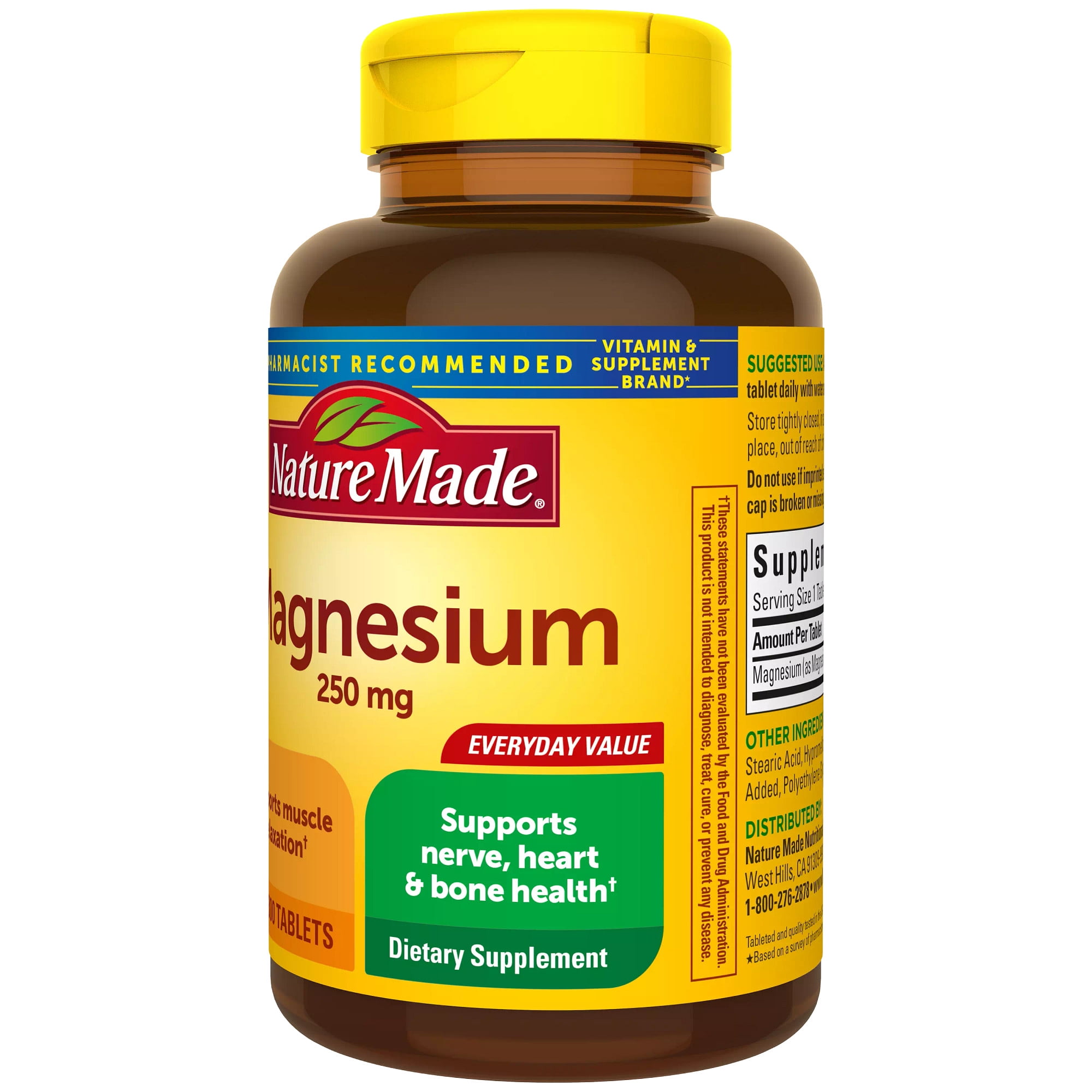 Nature Made Magnesium Oxide 250 mg Tablets, Dietary Supplement, 300 Count -  Walmart.com
