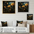 thumbnail image 4 of Designart "Starry Night Marigold A Floral Symphony III" Floral Framed Wall Art Decor - Traditional Yellow Marigold Entryway Framed Wall Art Print, 4 of 6