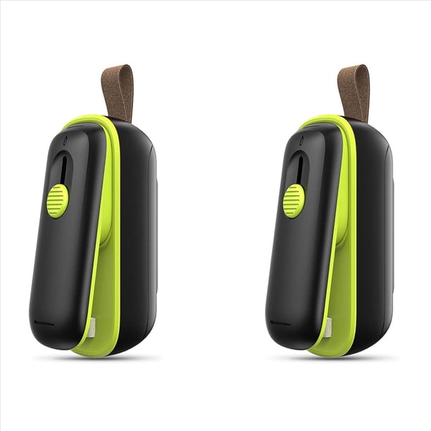 2X Sellador de Bolsas Mini, Sellador Térmico de Bolsas 2 en 1 con Cortador, Máquina Reselladora de Bolsas Portátil de Mano para Bolsas con Chips de Plástico