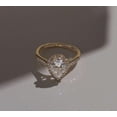 thumbnail image 2 of vylahjewellery Halo Moissanite Engagement Ring for Women 10K Vermeil Yellow Gold Proposal Wedding Ring Teardrop Cut Diamond Mother's Day Ring Antique Look Wedding Bridal Set Rings, 2 of 6