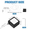 thumbnail image 2 of Uxcell Cable de control remoto retráctil de 3.3ft (1M) 5.29oz, 3PCS Lanyard de seguridad de control remoto bloqueable con correa ajustable y tapa de hierro redonda para TV y tabletas, Negro, 2 of 7