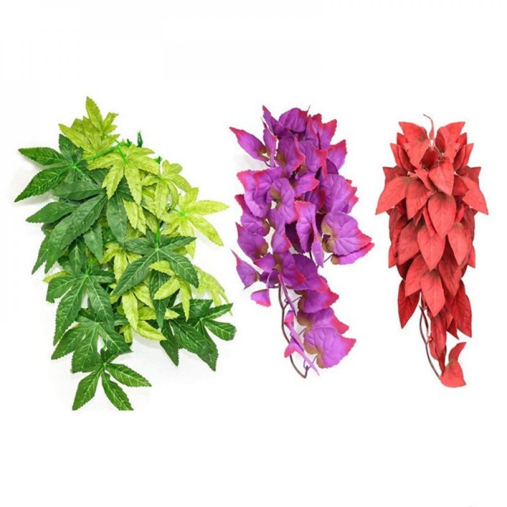 JANDEL Artificial Reptile Plants Plastic Reptile Habitats Plant