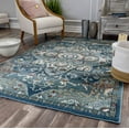 thumbnail image 3 of Rugs America Sela JR50A Eclipse Transitional Vintage Blue Area Rug, 2'2"x8', 3 of 3