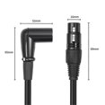 thumbnail image 5 of 3 Pin XLR Right Angle Male to Female Plug Microphone Audio Cable Shielded Cord Musical Instruments A, 5 of 5