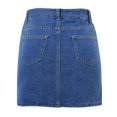 thumbnail image 4 of Jeans for Women Ladies Denim Half Length Plus Size Hip Slimming Skirt Dark Blue Pants Sizes S, 4 of 5