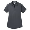 thumbnail image 5 of Womens Diamond Jacquard Polyester Polo Black 2X-Large, 5 of 6