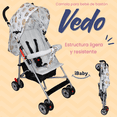 thumbnail image 2 of Carriola Bastón Ultra Ligera iBaby Vedo Estampado Plegado Plano Viajera beige, 2 of 9
