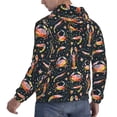 thumbnail image 6 of Pofeuu Various Crustaceans Print Mens Casual Hooded Collar Drawstring Hoodies Pullover Sweatshirts Casual Long Sleeve Shirts-3X-Large, 6 of 7