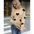 thumbnail image 4 of Heart Sweaters for Women Valentine Day Long Sleeve Crewneck Sweaters Casual Loose Cute Pullover Sweater Shermie, 4 of 6