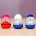 thumbnail image 2 of Liquid Timer Sensory Toy Cute Egg-Shaped Funny Volcano Design Small Decorative Stress Relief Liquid Hourglass Colorful Water Timer Fidget Toy Sand Timer Blue, 2 of 5