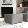 thumbnail image 3 of Bowery Hill Modern Gray Storage Ottoman with Performance Fabric, 3 of 11