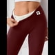 thumbnail image 2 of Leggings de Cintura Alta y Gruesos para Mujer: Pantalones de Yoga, Ciclismo y Entrenamiento con Control de Abdomen Sin Transparencias. Rojo Vino S, 2 of 3