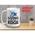thumbnail image 2 of Figure Skating Coffee Mug 15oz White - Living On The Edge - Figure Skating Ice Skaters Winter Sports Funny Sarcasm, 2 of 7