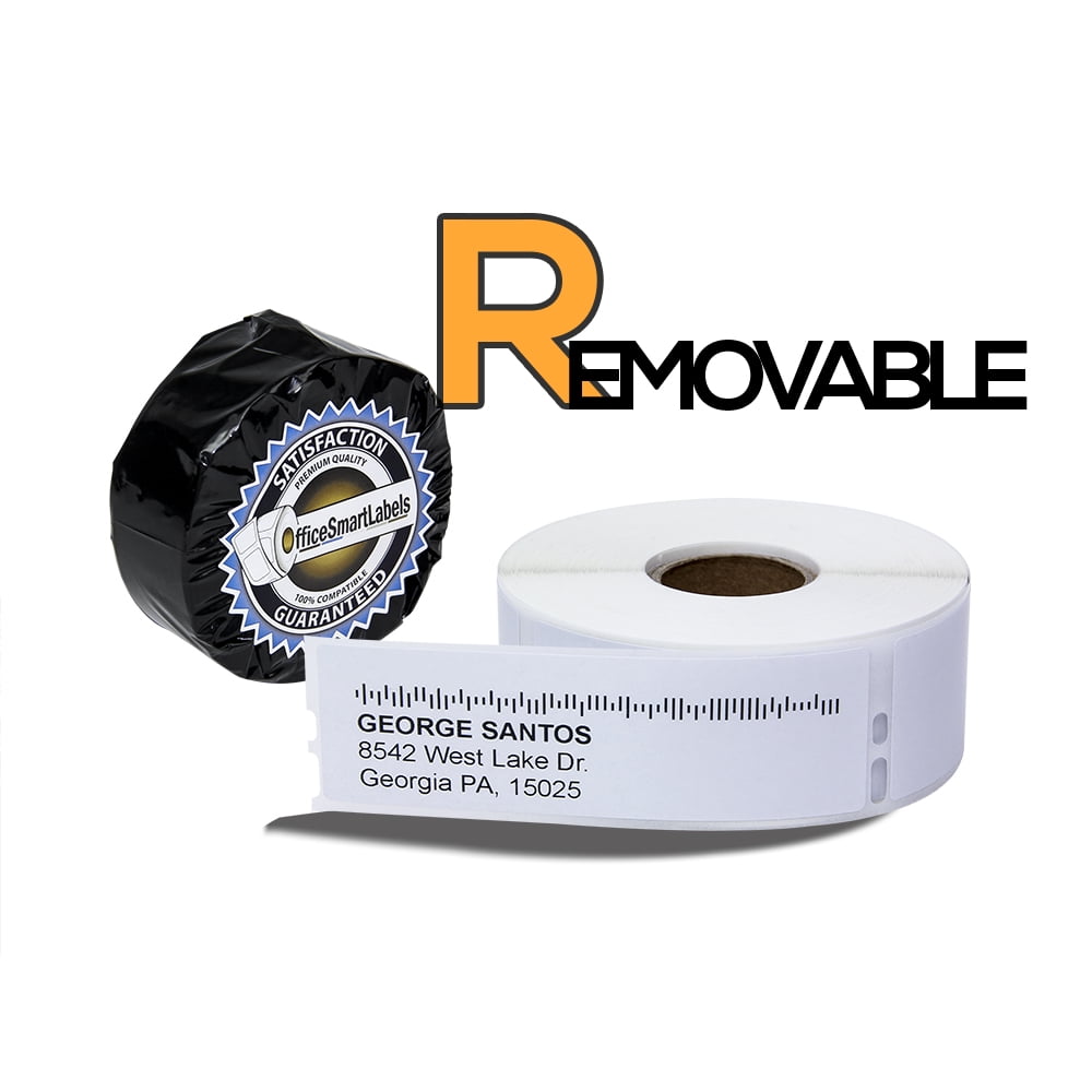 1 Roll of Dymo 30252 Compatible Removable Return Address Labels for