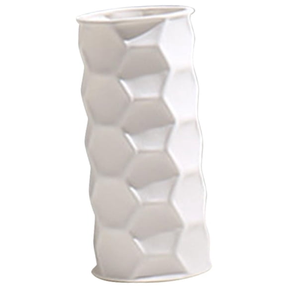 Jarrón decorativo de flores secas, florero de porcelana simple para el hogar. Estilo C