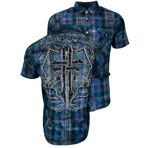Xtreme Couture by Affliction Men's Button Down Shirt Rattle