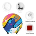 thumbnail image 4 of Yiaed Abstract Color Splash Print Bone China Decorative Plate Ceramic Dinner Plates Art Crafts with Display Stand-6in, 4 of 6