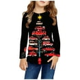 thumbnail image 5 of Christmas Kids Tops Girls Christmas Tops Kids Christmas Shirts Boys Girls Long Sleeve Prints Shirts Christmas Crewnecks Tops Dressy Casual Blouses Clothes, 5 of 6