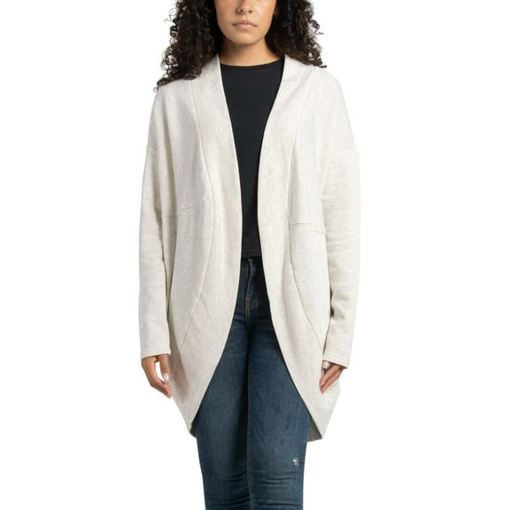 Ecothreads Women's Long Cardigan Sweater (Tan, Medium)