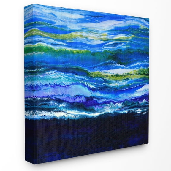 The Stupell Home Decor Collection Acrylic Resin Waves Water Ocean Abstract Wall Art