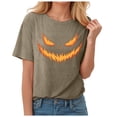 thumbnail image 7 of Godom Halloween Shirts for Women Funny Pumpkin Printed Cute T Shirts Graphic Tops Fall Tee Fashion, 7 of 7