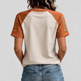 thumbnail image 4 of Womens Walk By Faith Short Sleeve Shirt Christian Bible Verse Print V Neck Shirts Walking By Faith Tripping Constantly Highland Cow Tee, 4 of 4