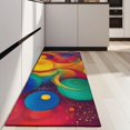 thumbnail image 4 of Colorful Circular Pattern Kitchen Rug Mat,Kitchen Runner Rugs Non Skid Washable,Decorative Kitchen Floor Mats for Kitchen,Sink,Laundry,17"X47", 4 of 5
