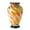 Orange, variant on Retro Gradient Glass Vase - 11.72" Tall,Wide Mouth Colorful Glass Vase for Mantle Dining Table Centerpiece, Entryway Living Room Wedding Decoration