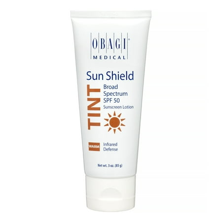 Obagi Sun Shield Broad Spectrum SPF 50 Sunscreen Lotion, Warm Tint, 3 (Best Tinted Sunscreen For Oily Skin)