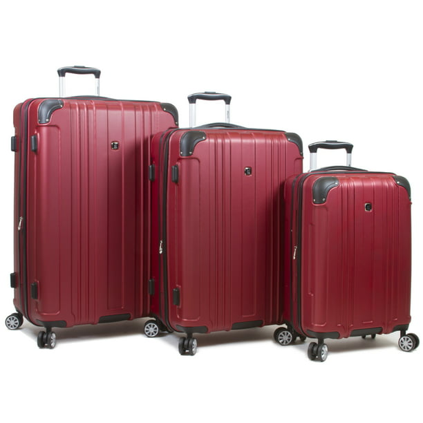 Dejuno Kingsley 3-Piece Hardside Spinner Luggage Set With TSA Lock ...