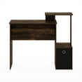 thumbnail image 3 of Furinno Econ Multipurpose Home Office Computer Writing Desk with Bin, Amber Pine/Black, 3 of 7